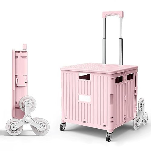 Faltbarer Einkaufswagen mit Leiter für bequemes Camping - Stabiler und effizienter Einkaufswagen auf Rädern mit Universalrad - Ideal für Gartenpicknick oder Shopping