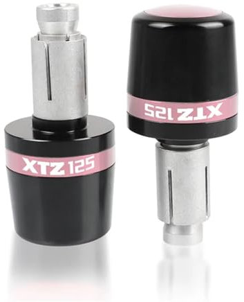 XIAOYANparts 7/8'' 22MM Motorrad CNC Griff Bar Lenker Griffe Kappe Ende Griff Stecker Gewichte Für Yamaha XTZ125 XTZ 125(Pink)