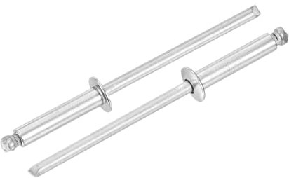 sourcing map Blindnieten aus 304 Edelstahl, mit offenem Ende, für Heimwerker, Blech, Autoreparaturen, Möbel, Boot und Kanalarbeiten, silberfarben, 50 Stück