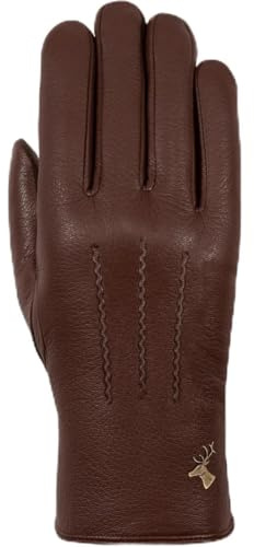 Schwartz & von Halen Handschuhe Herren - Hunter (braun) - Leder - 100% Ziegenleder (Nappa) - Luxuriöses Lammfellfutter - Braun