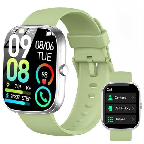 Smartwatch Uomo Donna/Effettua/Risposta Chiamate, 1.91HD Orologio Smartwatch Contapassi /Cardiofrequenzimetro, 2025 Fitness Tracker SpO2 Sonno, Impermeabile IP68 113+Sportive per Android iOS Ciano