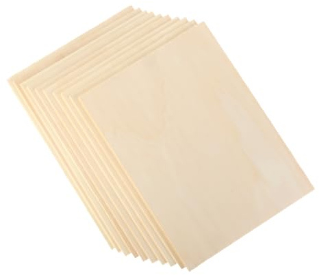 Kontrasti Contreplaqué de peuplier 41 x 30 cm, épaisseur 3 mm, pour découpe au laser, feuilles de bois multicouches pour modélisme, bricolage, projets créatifs - qualité supérieure (30)