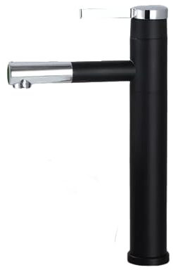 Bath and Basin Taps Black Pull-Out Countertop Basin Washbasin Washbasin Basin Faucet Bathroom Undercounter Basin Hot and Cold Faucet, Black + Silver High