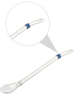 Mikinona 1pezzi Cucchiaio in Acciaio 304 Per Mescolare e Filtrare Tè Dessert Lungo Manico Per Raggiungere Fondo Bicchieri Pulizia Facile Con Scovolino