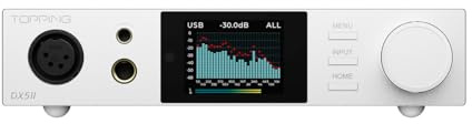 TOPPING DX5 II Decoder Dual ES9039Q2M Desktop-DAC und Kopfhörerverstärker (Schwarz)