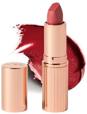 MCoBeauty - Crème Matte Luxe Lipstick - Long-Lasting Hydrating Soft Matte Lipstick with Square-Tip Bullet - Holiday Essentials - Rose Saturn, Peach Coral Shade - 3.5g