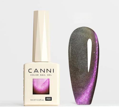 CANNI Magnetic Cat Eye Gel Nail Polish 9ml HEMA-Free- Phantom Orchid(8041) | HEMA-Free