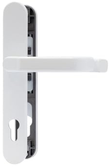 ABUS Türbeschlag SRG92N W - Drückergarnitur für Haustüren, Weiß | Schmaler Schutzbeschlag 36 mm, Türstärke 57–65 mm, beidseitige Türklinke, verstellbare Nocken, Vierkant 8x8 mm