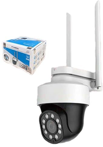 A2ZWORLD Inomhus/Utomhus WiFi-kamera, Säkerhets-Dome Videoövervakning (3MP, Full HD, 2560x1440) IP66 Vattentät