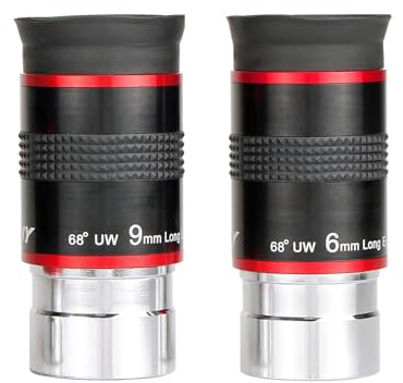 SVBONY 9mm 68 Degree Ultra Wide Angle Eyepieces, Bundle with Eyepiece 6mm