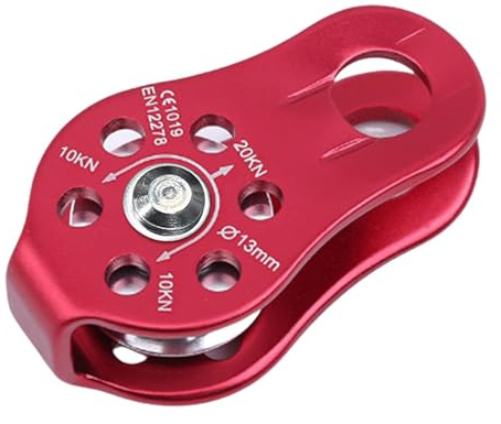 Puleggia di salvataggio, puleggia per arrampicata su roccia, Puleggia con cuscinetto da arrampicata in alluminio, Puleggia per ingranaggi di salvataggio e sicurezza, puleggia ad occhiello fisso a pule