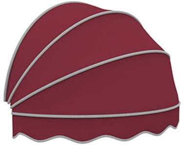 Store de fenêtre style dôme hémisphérique pour protection contre la pluie et le soleil - Auvent rétractable pour fenêtre d'entrée - 100 x 50 x 50 cm - Fuchsia