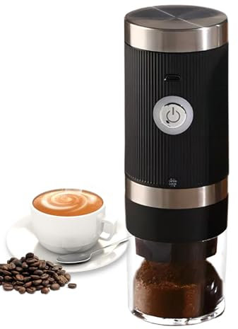 Elektrisk kaffekvarn, trådlös USB-laddning kryddkvarn – uppladdningsbar elektrisk kaffekvarn, bärbar elektrisk espressomaskin för resor, camping eller daglig användning