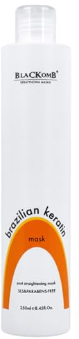 Blackomb Brazilian Keratin Haarmaske 250ml – Haarkur nach Keratin & Nanoplastie – Ohne Salz, Sulfate & Parabene – Stoppt Frizz, Repair & Glossing für trockenes Haar