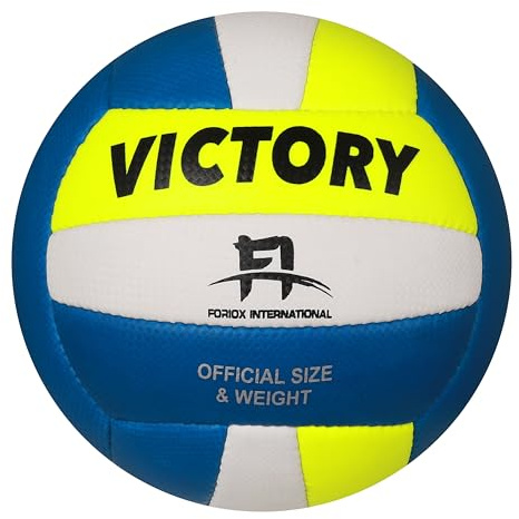 Foriox International Official Size 5 Volleyball – Soft Touch PU Leather Ball for Indoor Outdoor Beach Play, Waterproof Sports Training Game Ball for Kids, Teens & Adults (Multi colour)