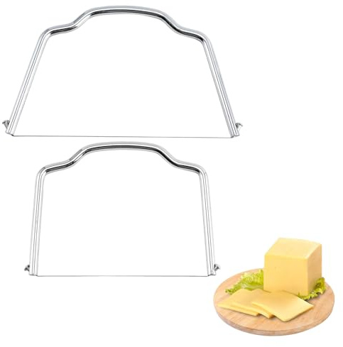 Fil A Couper Le Fromage, 2 pièces Fil A Fromage, Coupe Fromage En Acier Inoxydable, Coupe Fromage, Coupe Fromage Raclette, pour couper le fromage, le bacon, le beurre, etc, Multifonction.