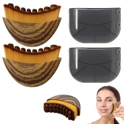 VRYNDH 2 Brosses Massage Lymphatique Visage – Brosse Drainante pour Peau Éclatante – Visage et Décolleté