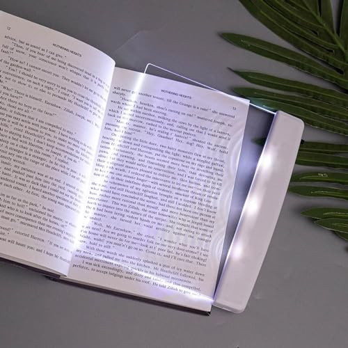 Generico Lampada da Lettura a LED con Lente d’Ingrandimento, Luce Portatile per Libri, Senza Fili, Alimentazione a Batterie, Luce Uniforme per Lettura Notturna