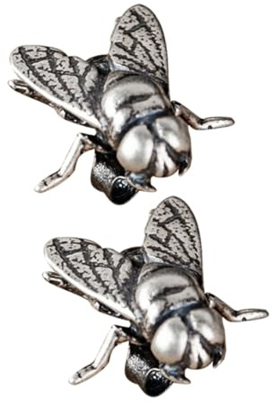 PACKOVE Orecchini da Donna Punk in Argento S925 a Forma di Mosca, Piccoli alla Moda, Resistenti All’ossidazione, per Lauree e Matrimoni
