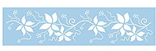 Rayher 3846700 Schablone, 15x60 cm, SB-Btl. 1 Stück, Blätter-Bordüre