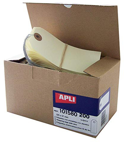 agipa 101580 bagagelappar, 120 x 57 mm, neutral, med tråd