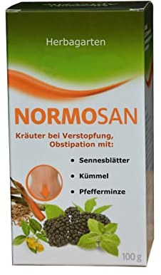 Normosan, Tee, 100g, Unterstützung bei Verstopfung, Obstipation mit senna, Sennes, Kümmel, Pfefferminz, Abführmittel, sennesblätter h&s, abführtee