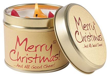 Lily-Flame Merry Christmas Tin, Brown