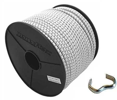 10mm Expanderseil 10 m Gummiseil + 10 Seilklemmen Gummileine Planenseil Seil Plane in Weiss Schwarz