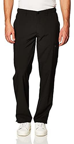 WonderWink Men's Flat Front Cargo Pant Pantaloni del Camice Medico, Nero, XL Uomo