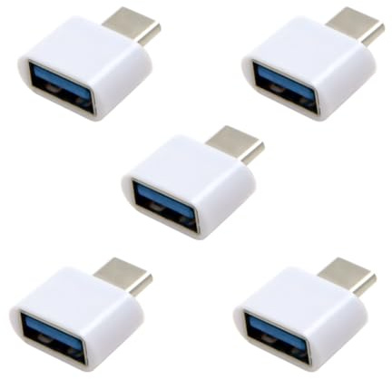 CY - Adaptador OTG tipo C USB-C a USB 2.0 para teléfono celular, tablet, cable USB, disco flash, ratón y portátil, color blanco y negro