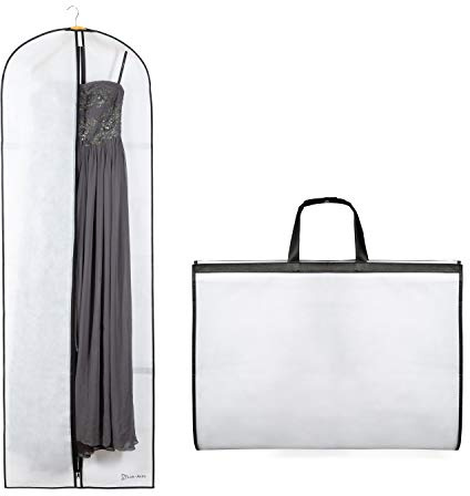 Luk-Aves® - Custodia traspirante per abiti da sposa, abiti da sera o cappotti lunghi, 180 cm