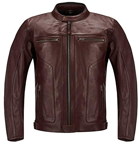 MTTKTTBD Retro Leder Motorradjacke Motorrad Jacke Herren Damen Wasserdicht Winddicht mit Protektoren Protektoren Jacke Roller Biker Touren Schutzjacken Motorradschutzjacke