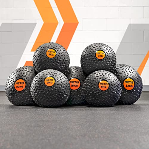 METIS Fitness Slam Ball - 3kg bis 30kg | Medizinball mit geringer Sprungkraft – Krafttraining (5kg)