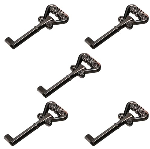 KOTARBAU® 5er Set Möbelschlüssel Schrankschlüssel Groß Schwarzkupfer Antik Bunt-Bartschlüssel für Möbel Schrak Minibar Schreibtisch Schubladen