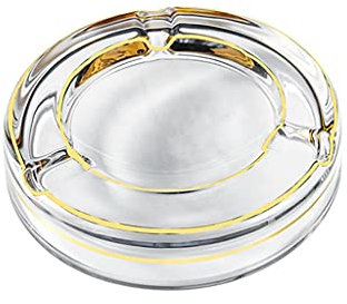 Portacenere Apparecchi a cristalli moderni Posati da interno in vetro trasparente in vetro trasparente Cassetto di cenere 4.7 '' vassoio desktop per la decorazione domestica interna per esterno Durevo