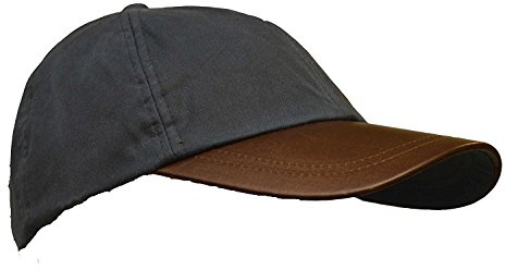WALKER AND HAWKES Unisex Baseball-Kappe aus gewachster Baumwolle - Schirm aus Leder - Einheitsgröße