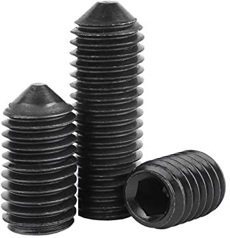 MOOPW Kegelpunkt Stellschrauben - M12 x 10mm 10 Stk 12.9 Stufe Legierungsstahl Innensechskant Kappe Madenschrauben Gespitzte Spitze Allen Knopf