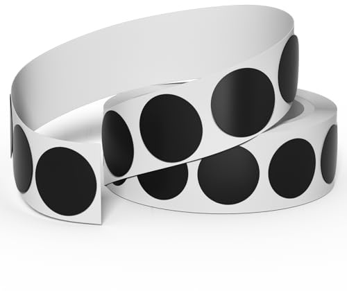 50 Blatt NFC NTAG 215 Aufkleber von TimesKey Amiibo kompatibel mit 504 Byte Speicher für alle NFC-fähigen Geräte (schwarz, rund)