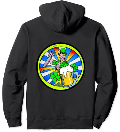 Chope irlandaise trèfle avec bière | Saint Patrick Sweat à Capuche