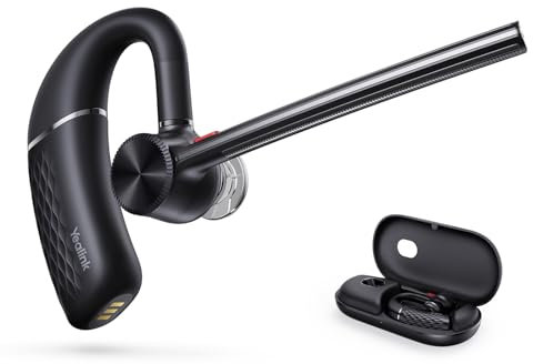 Yealink BH71 Casque Bluetooth, écouteurs sans Fil avec Microphone antibruit, compatibles équipes et UC, se connectent au téléphone Portable/Tablette PC, Casque Mono pour Camionneur de Bureau d'affair