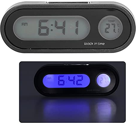 Jauge de thermomètre numérique de voiture sans fil veilleuse sécurité lit à l'intérieur de la température rétro-éclairage horloge de voiture pour bureau à domicile en plein air