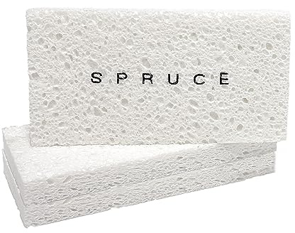 Spruce Multipurpose Eco Sponge 3-Pack | Plastic-Free Pop-Up Cellulose Sponges | Reusable, Compostable & Fast Drying | For Washing Dishes, Kitchen, Bathroom, Bathtub, Counters & Everyday Cleaning