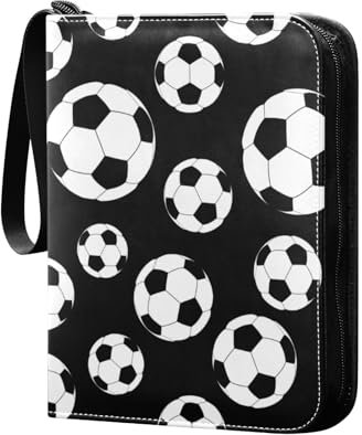 Sammelkartenalbum mit 4 Taschen, 50 Seiten, 400 Karten, PU-Reißverschluss, Kartenbinder, Aufbewahrungshalter für Sportspielkarten