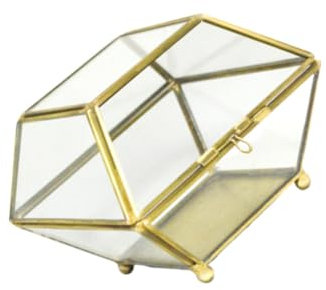 LIFKOME Transparente Schmuckbox Aus Glas Für Schmucketuis Und Ringetuis Zur Aufbewahrung Von Halsketten Und Ohrringen Dekorativer Halter Für Kleinigkeiten Im Schlafzimmer Für Frauen Und Mä