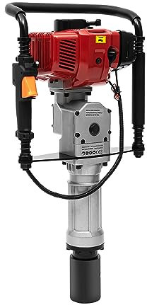 Levkitch 52cc Battipalo a Benzina a T,2 Tempi Battipalo a Scoppio Post-Driver Hammer con 2 Teste di Guida dei Pali 55mm e 70mm per pali di recinzione per Fattorie, Recinzioni per Ranch