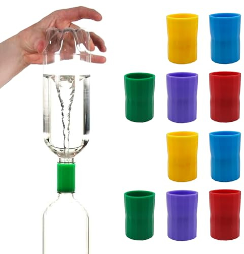 10 turbinatori d'acqua esagonali, connettore per bottiglie Vortex, rubinetto esagonale, idea regalo, filtro dell'acqua per la produzione di tornado, test (4,8 x 3,3 cm)