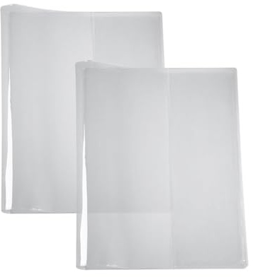 JIHUOO 2 Stück A6 transparente Kunststoff-Planer-Hülle, Taschen-Notizbuch-Abdeckung, Schutz, Planer, Schutzhüllen, wasserdichte Planer-Abdeckung, weiche Buchumhüllung