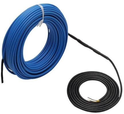 Silikon-Elektrokabel, 5 m–140 m, 220 V, isoliertes Heizkabel, Durchmesser 5 mm, Schlafzimmer, Küche, energiesparend, Raum, Fußbodenheizung, biegsames Heizkabel, L x R (80 m, 1600 W)(60m 1200W)