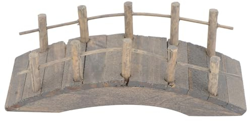SUPVOX Mini Arch Bridge Model for DIY Dollhouse Outdoor Garden Scene Light Brown Simulation Wooden Bridge for Miniature Furniture