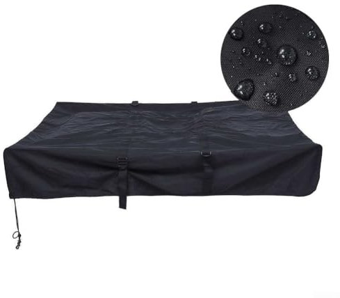 Cubierta para tienda de campaña de techo a prueba de sol, plegable, tela Oxford 420D, cubierta superior para autocaravana, 143 x 120 x 28 cm, color negro